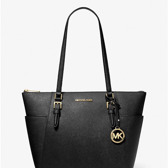 Michael Kors Charlotte Large Saffiano Leather Top-Zip Tote Excellent Condition